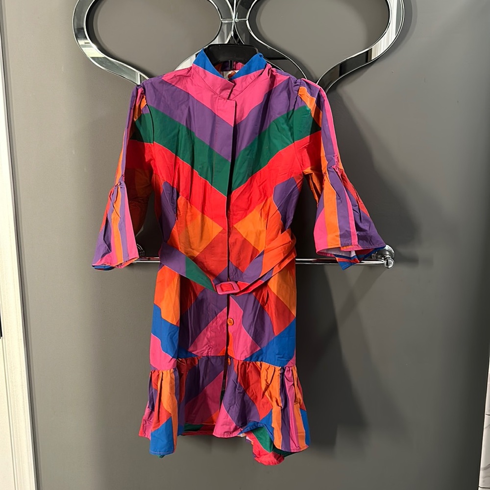 Farm Rio Amanda Stripes Mini Dress